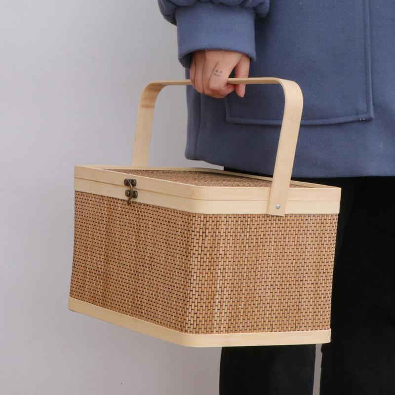 Storage Basket Bamboo Weaving Hand Basket - Image 2