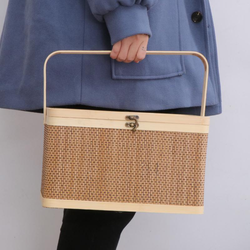 Storage Basket Bamboo Weaving Hand Basket - Image 3