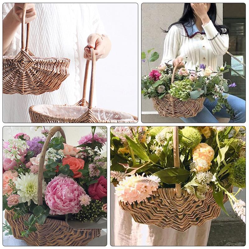 Woven Flower Basket Storage Basket - Image 2