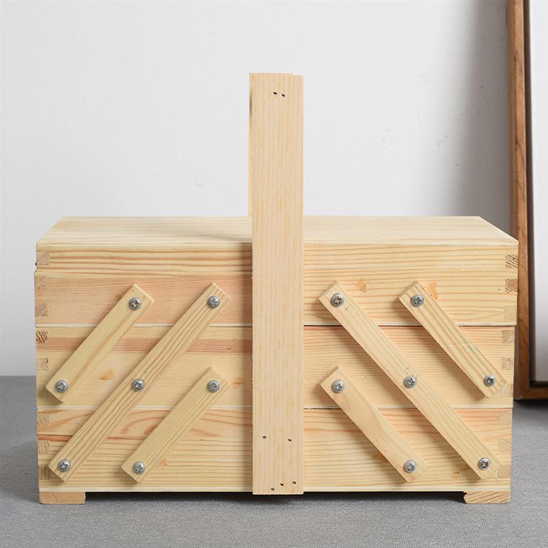 Wooden Sewing Box Jewelry Storage Box - Image 3