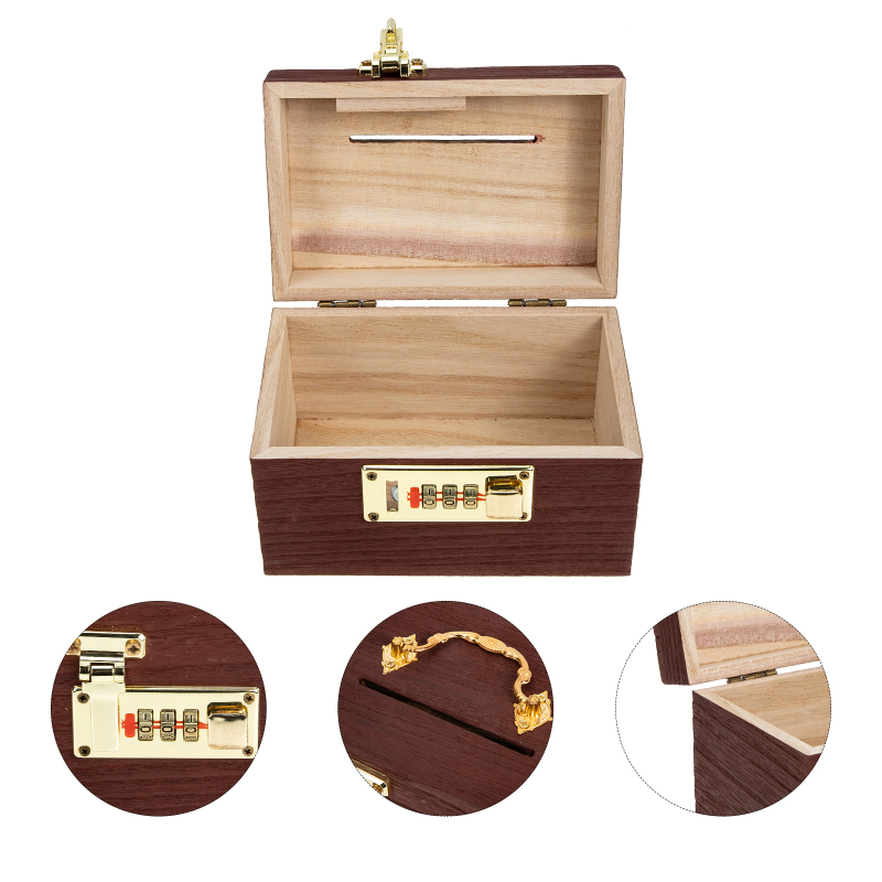 Saving Money Box Retro Wooden - Image 3