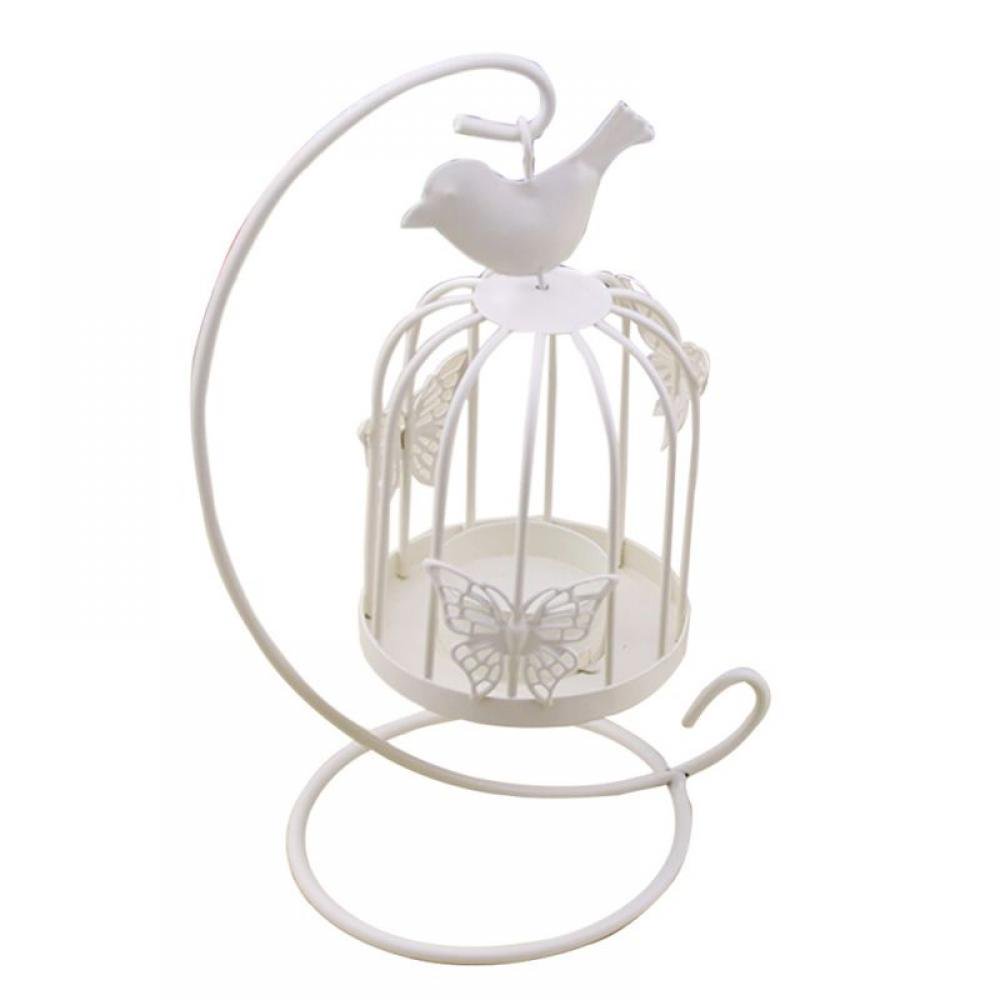 Metal Candle Holder Hollow Out Bird Cage Vintage Hanging Candlestick Lantern - Image 2