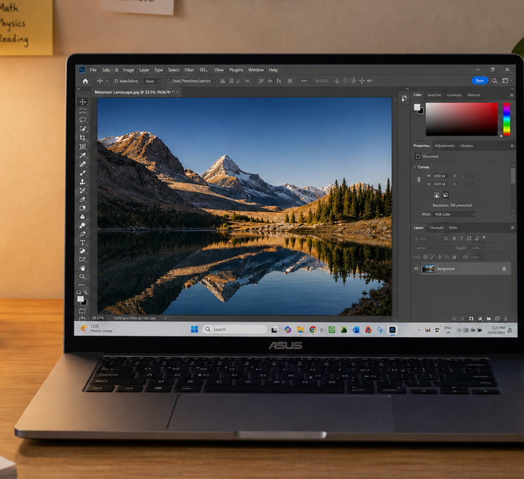 Photoshop 2022 editing screen